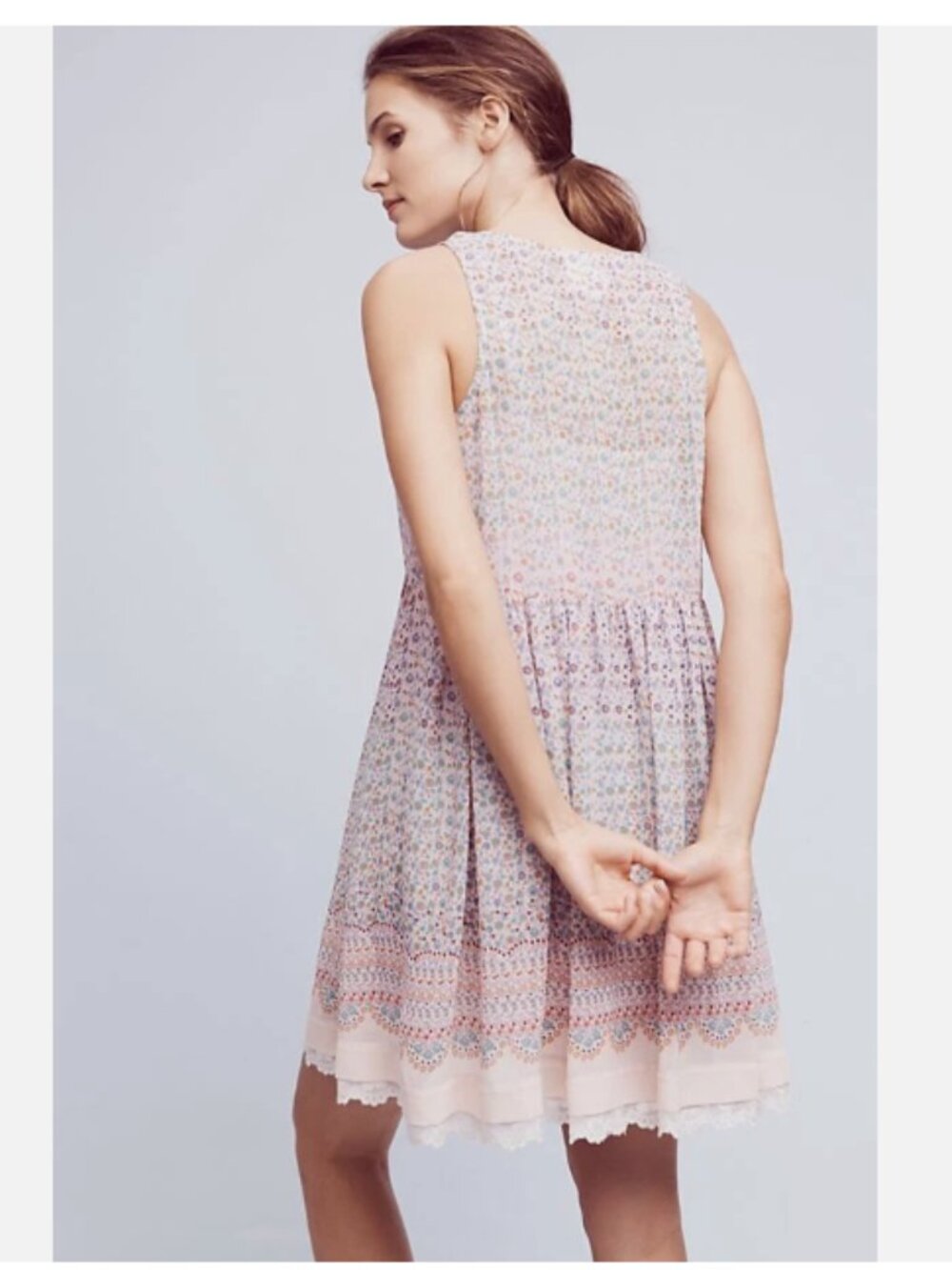 Maeve Anthropologie Violetta Dress in Mauve Motif – Size Small - Picture 3 of 12